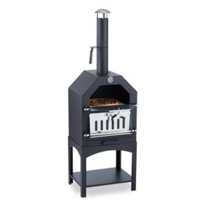 Holzbackofen Modell Pizzaiolo für den Garten. Hersteller ist die Firma Klarstein.