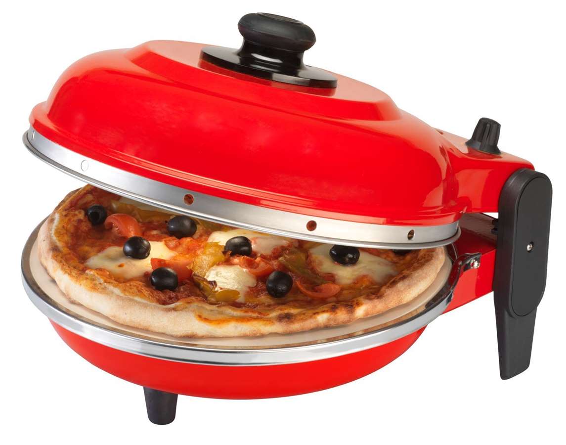 Pizzaofen von Optima - Deckel geöffnet